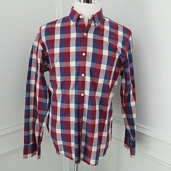 J.CREW Plaid Button Down Shirt Size Large - Picture 1 of 8